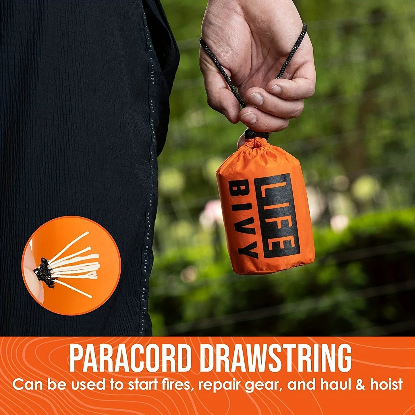 Sac de couchage de survie d'urgence Portable et étanche, équipement de Camping Edc en plein air, sac thermique, Kit de premiers secours, couverture en Mylar