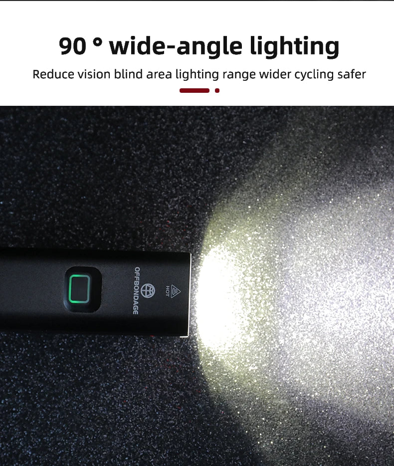 OFFBONDAGE Vélo Lumière 1000Lumen Vélo Phare Banque de Puissance Lampe de Poche Guidon USB Charge VTT Route Point culminant