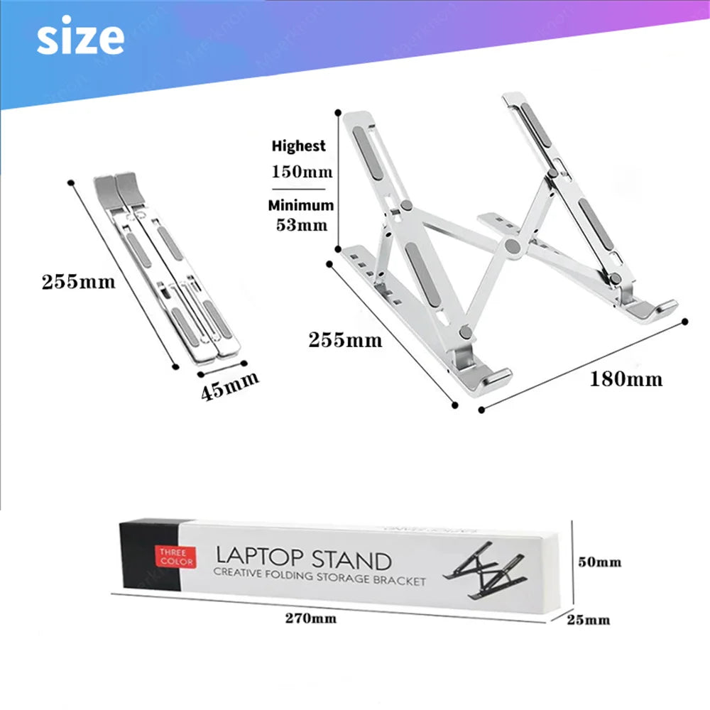 Support ordinateur portable en aluminium réglable — refroidissement, lévitation, accessoires bureau
