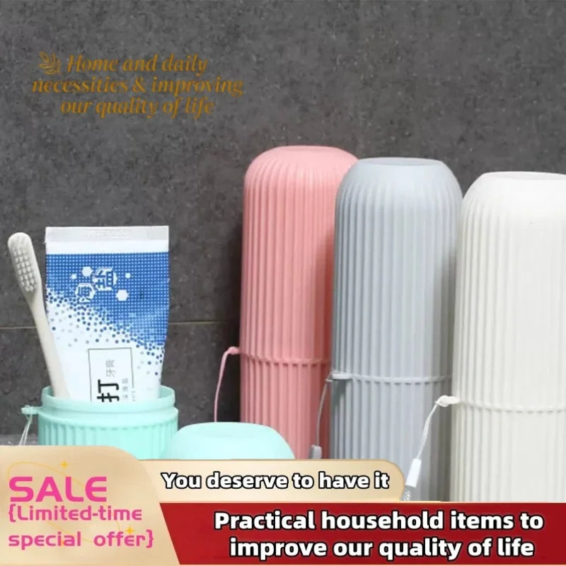 Boite de Rangement Voyage & Camping — Étui Protection Brosse à Dents 1/4 Pièces