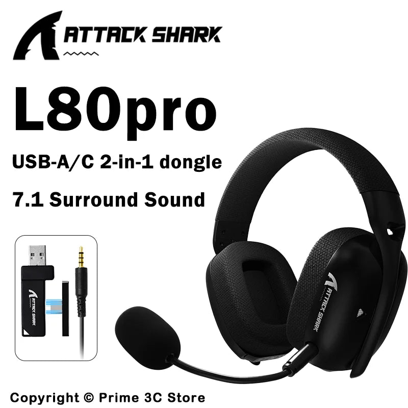 Casque gaming sans fil 2.4G/BT/filaire ultra-léger — pilotes 40mm, faible latence, PC et consoles
