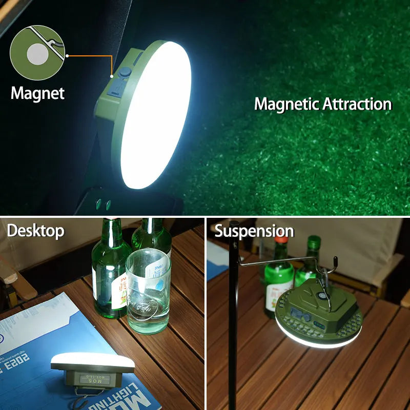 MOSLIGHTING 9900mAh Rechargeable lumière puissante lanterne de Camping avec aimant lumière forte lampe de poche Portable lampe de tente LED de travail