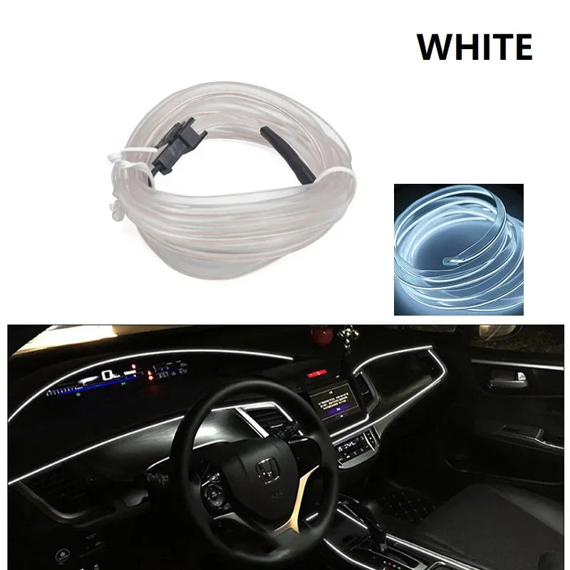 Decorative Car Interior Lamp Strips, 1M 2M 3M 5M, Ambient Light, Cold Light, Dashboard Console, Automotive LED Ambient Lights