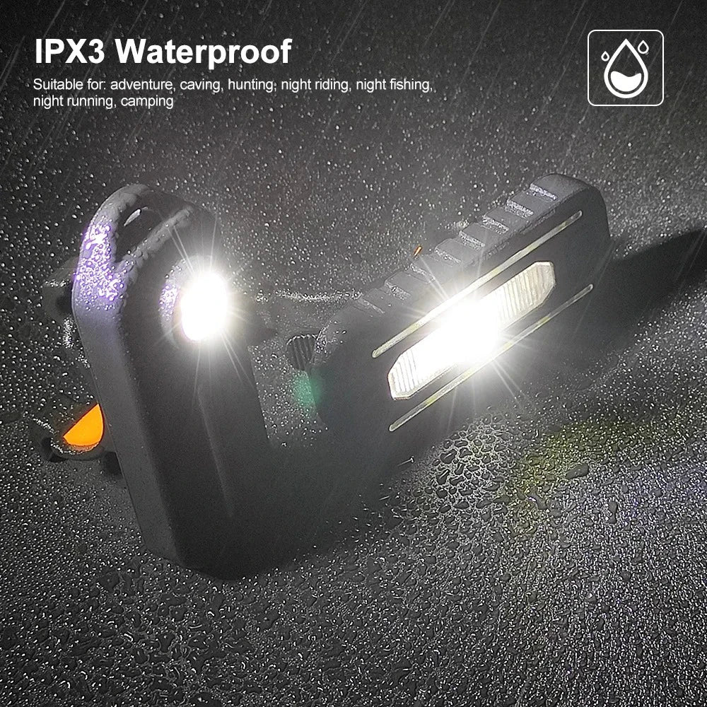 Lampe de poche LED Recharge USB, lampe de travail, porte-clés, pour Police, Clip d'épaule, lumière clignotante d'avertissement, lampe d'extérieur