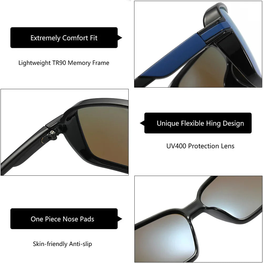 Lunettes de Soleil Pêche Polarisées — Conduite, Vélo, Sport, Cool, Homme & Femme