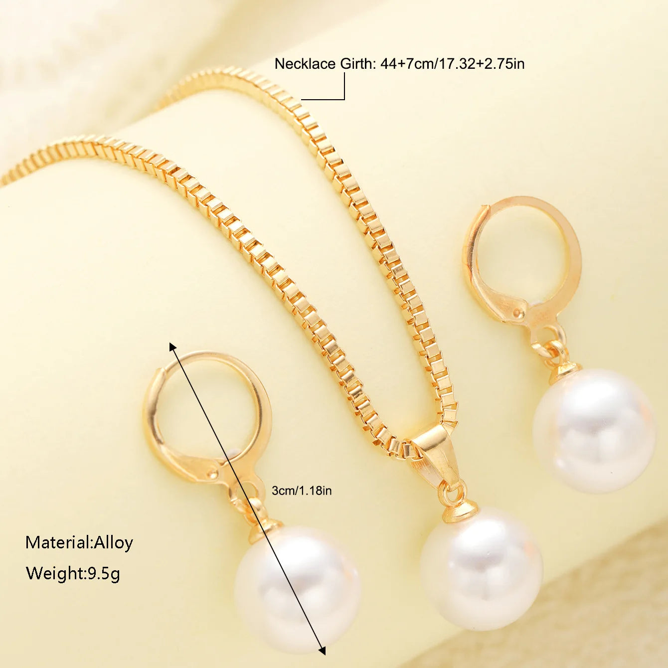 Conjunto de joyas de perlas para mujer, pendientes colgantes, colgante, collar, sencillo, delicado, para uso diario, accesorios de fiesta