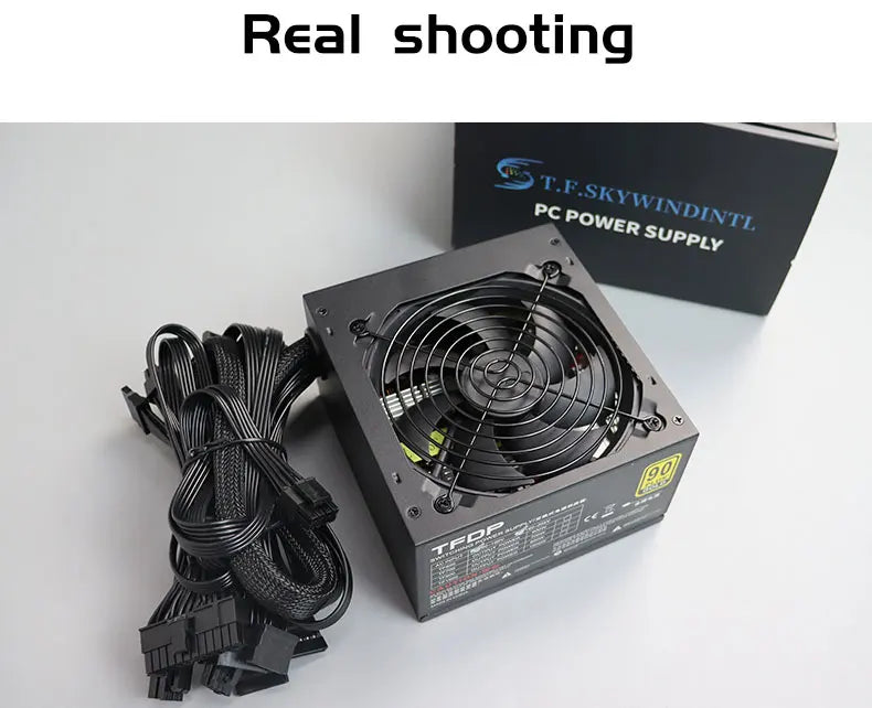 800W alimentation 90 PLUS or ATX ordinateur de bureau PSU Mining Chia puissance nominale 800W jeu compétitif Gamer 110V 220V
