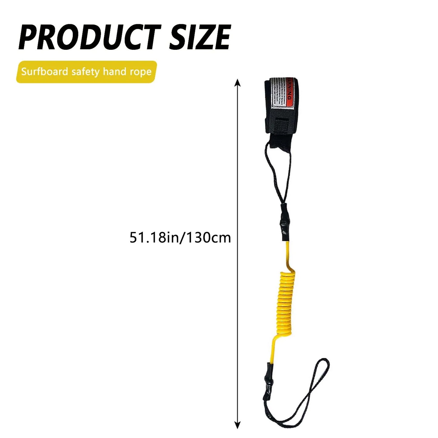 1 pieza nueva y caliente, correa de surf de seguridad con cordón para la mano y correa de tobillo simple, correa en espiral adecuada para olas pequeñas y medianas