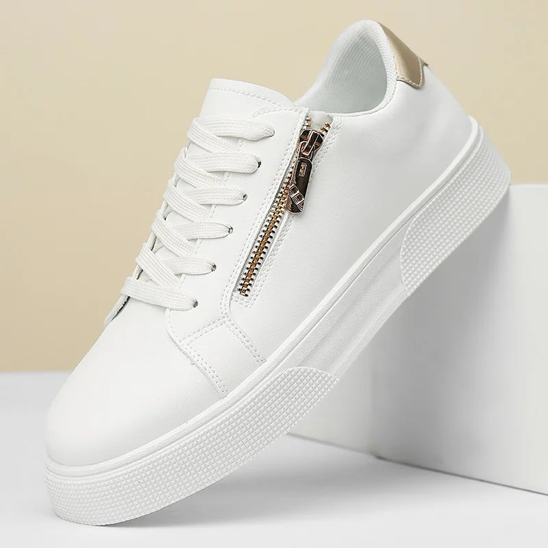 Zapatillas deportivas casual para hombre joven, estilo coreano, transpirables y versátiles, blancas, tallas grandes, nueva colección primavera-otoño 2026