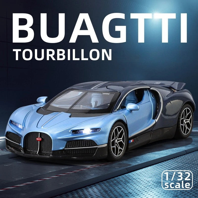 1/32 Scale Bugatti Tourbillon Alloy Diecast Sports Car Model Metal Miniature Car Kids Boys Toy Vehicle Birthday Gift