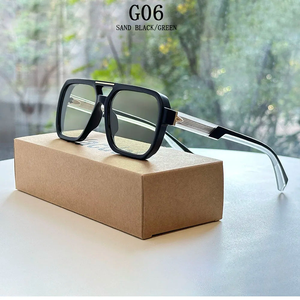 Lunettes de soleil carrées pour femmes à la mode — vintage, hommes, 2026