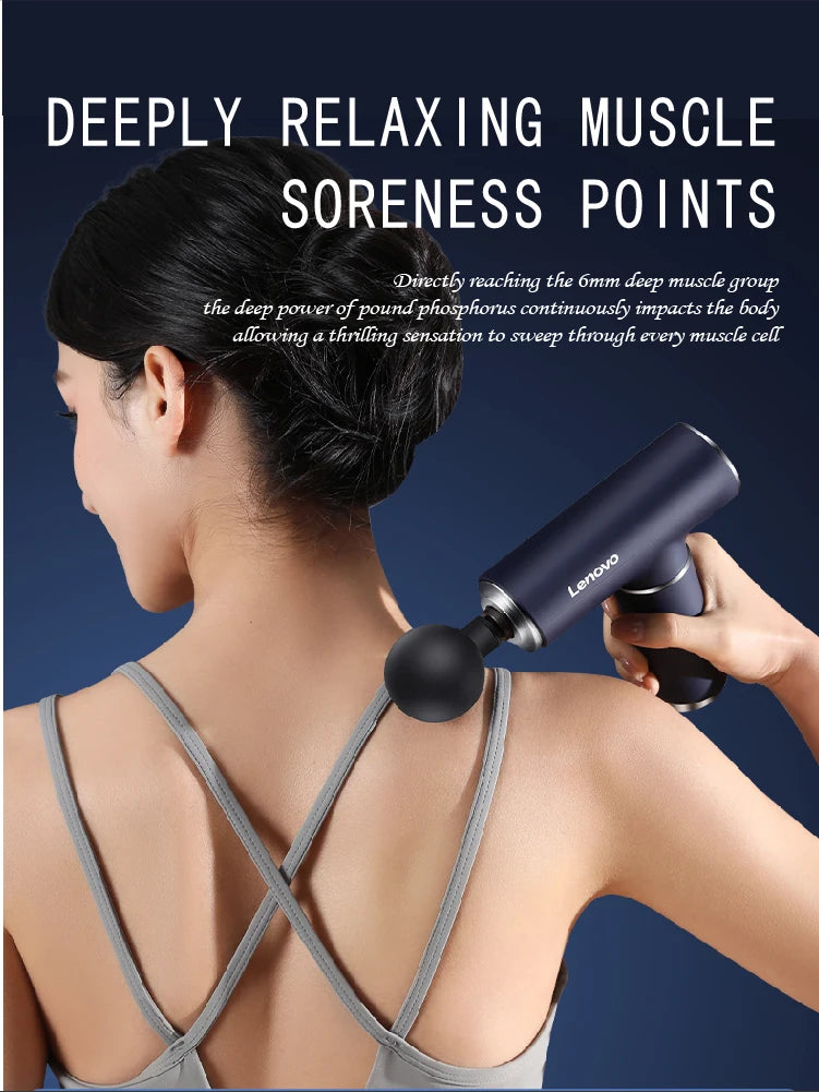 Pistolet de massage professionnel — écran tactile LED, 6-8 têtes, relaxation musculaire, cadeau