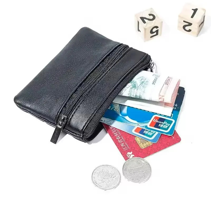 Women Men Coin Purses Men Small Wallet Change Purses Zipper Money Bags Kids Mini Leather Wallets Keychain Carteira