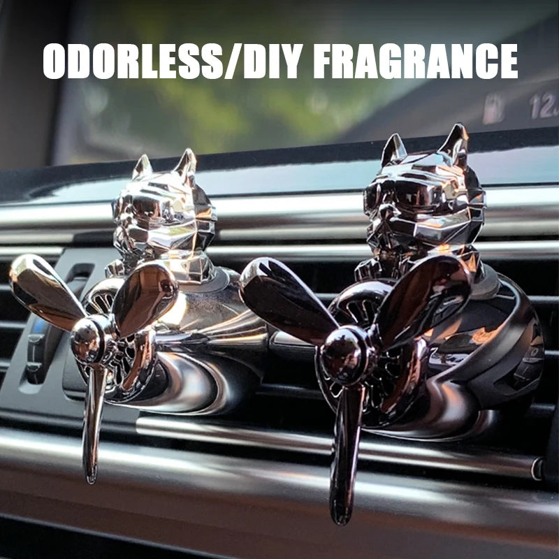 Bricolage parfum inodore ornements avion pilote bouledogue voiture désodorisants décorations accessoires arôme évent diffuseur de parfum