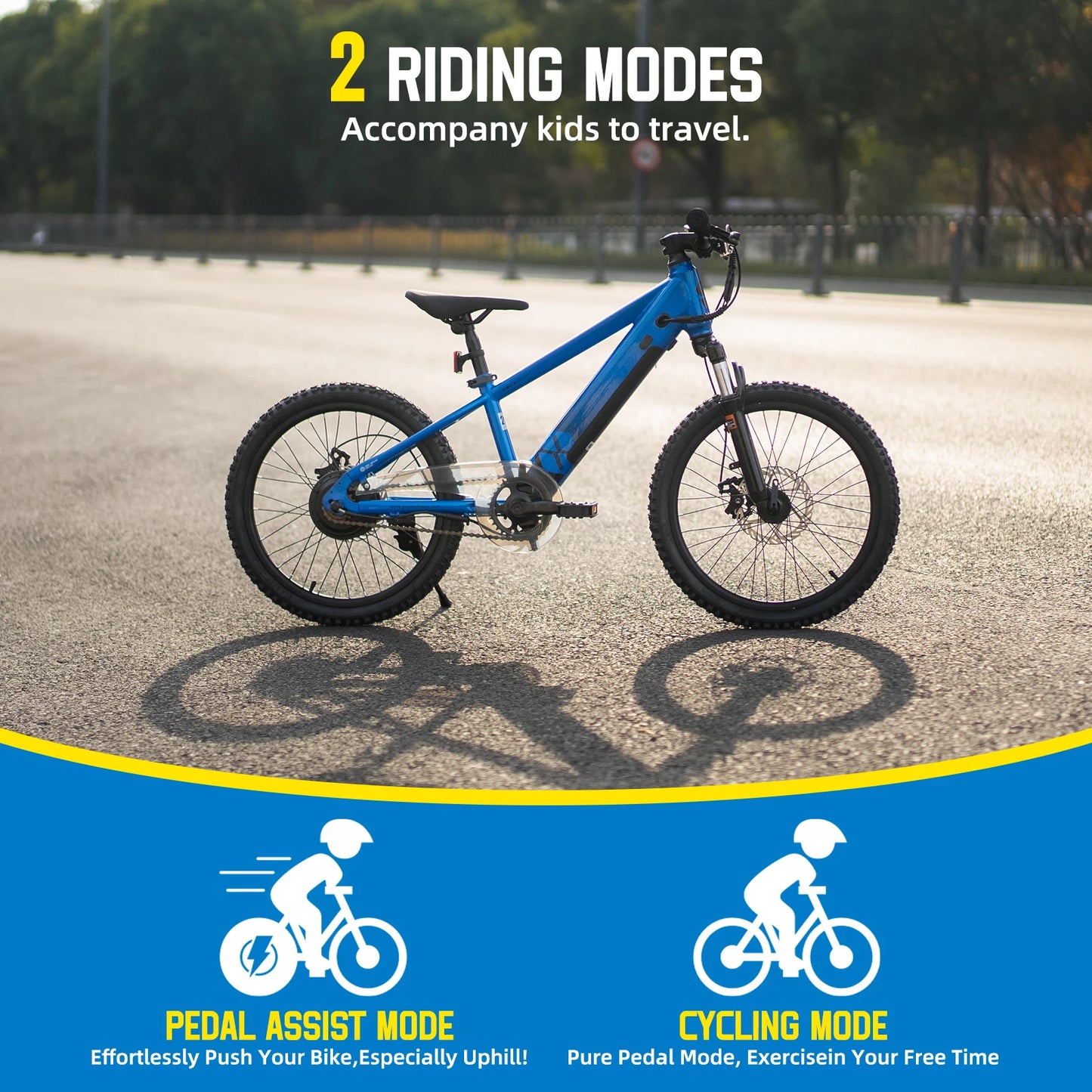 JOYSTAR Electric Bike for Kids Teens 7+ Years Old with 250W Motor, 15 Miles 15 MPH Electric Mountain Bike Safe Mini Electric Bikes
