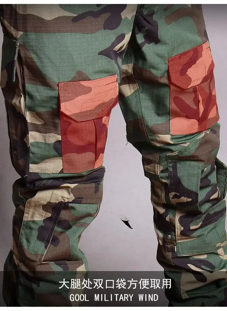 Tenues de sport tactiques d'extérieur, uniformes d'entraînement, ensembles de chasse camouflage, chemises et pantalons de randonnée pour hommes