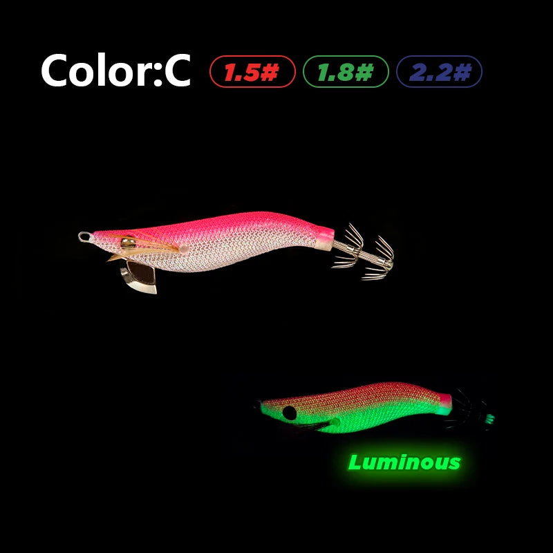 LETOYO Mini Leurre de Calmar — Tailles 1.5# 1.8# 2.2# Appat Squid
