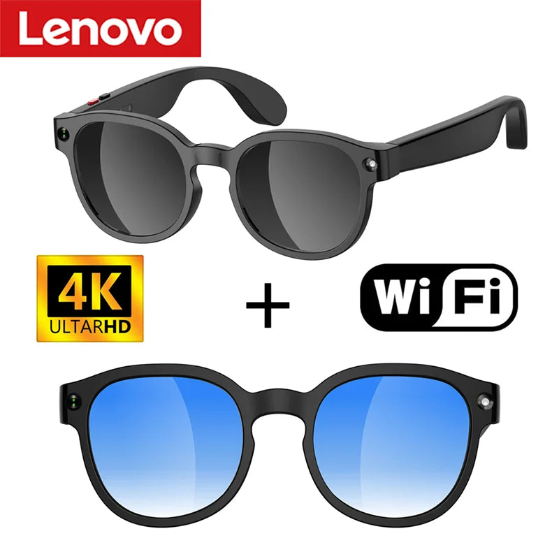 Lunettes intelligentes IA 2026 — traduction IA, caméra HD 8MP, vidéo 4K, appel Bluetooth, enregistrement, musique