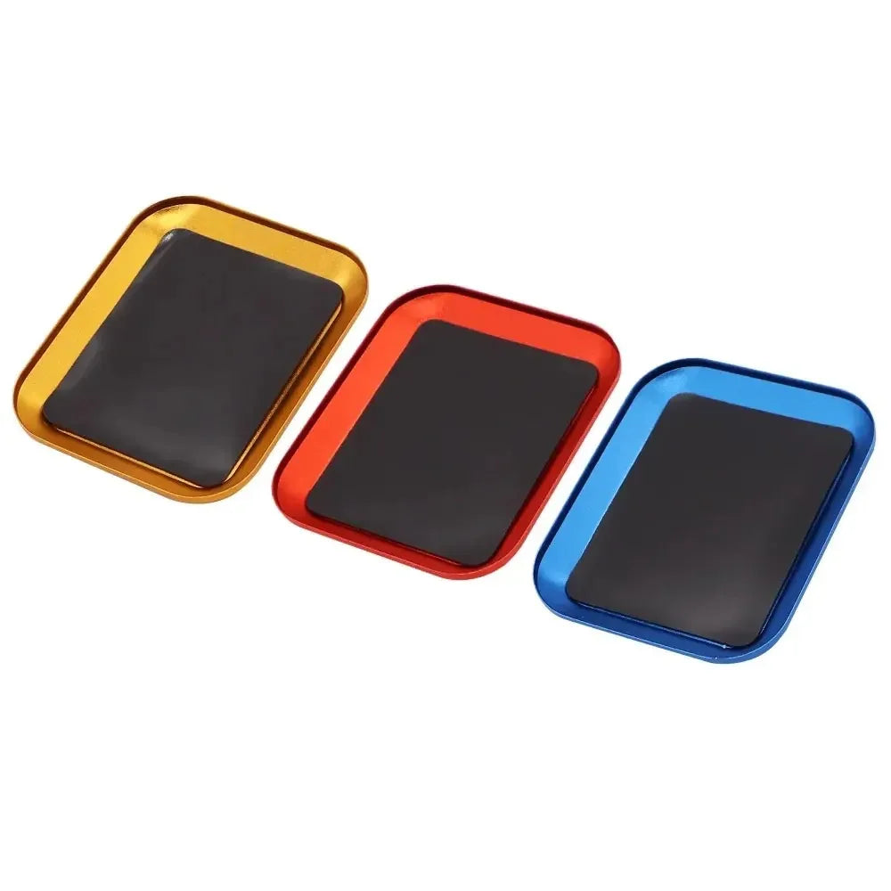 Aluminium Alloy RC Repair Tool, with Magnetic Pad, Screw Tray, Plate Storage Box for Model Airplane, Car and Boat, 1pc