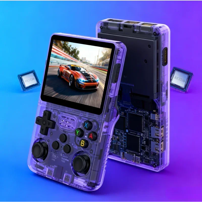 New R36S Retro Portable Video Game Console System, 3.5-inch IPS Screen, 128GB Portable Pocket Video Player, Over 20000 Games, Gifts for Boys