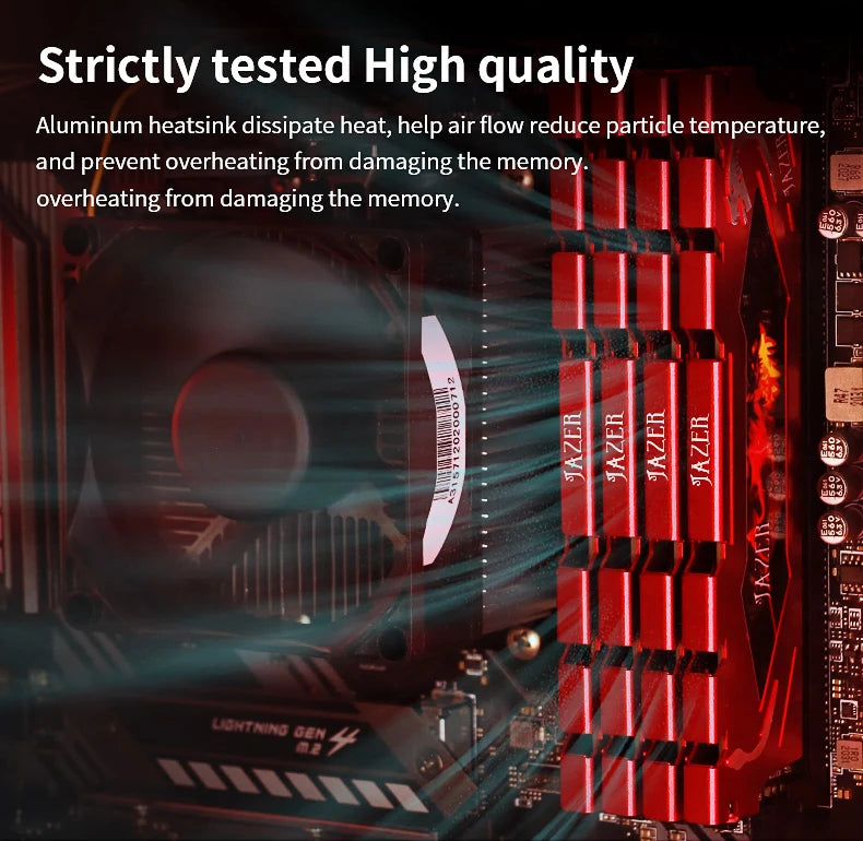 Barrette RAM DDR4 JAZER 8 Go / 16 Go 3200 MHz — Mémoire PC Bureau