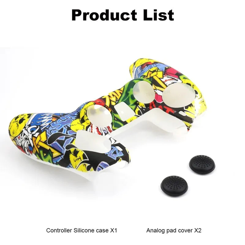 Funda protectora de silicona para controlador de PS5, accesorios de controlador de PS5, estuche de goma para controlador de PS5 Slim, JoysUniverse, tapas de agarre para pulgar
