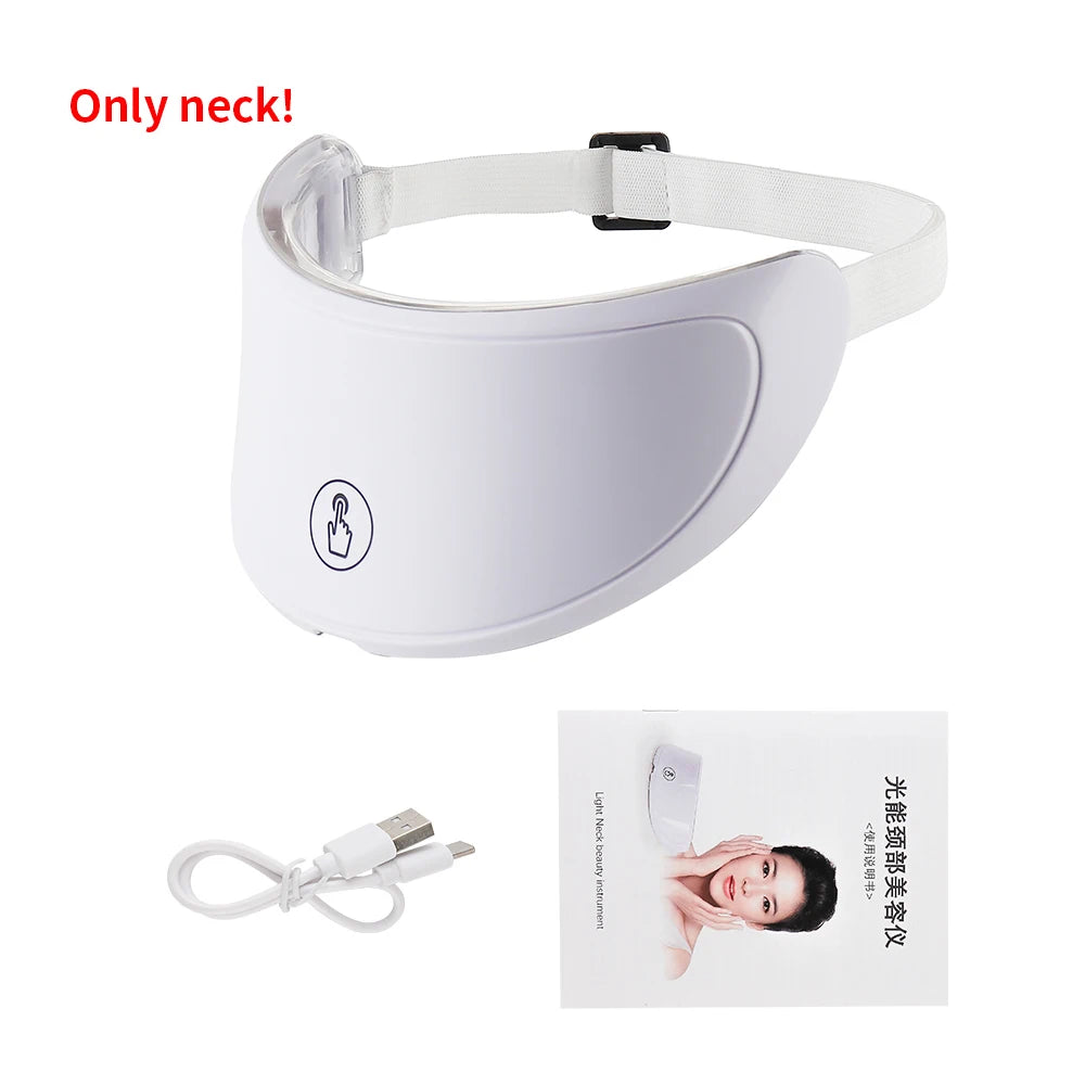 Machine de beauté pour le visage sans fil, masque facial à photons, 7 couleurs, LED, raffermissement de la peau, rajeunissement du cou