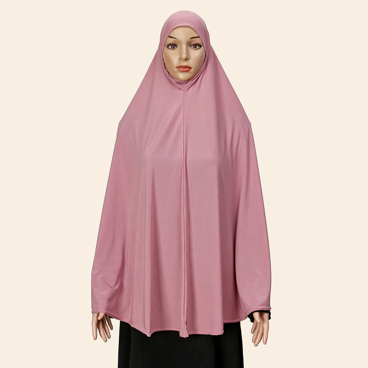 Femmes Khimar instantané Hijab modeste musulman islamique Ramadan doux léger Jersey Hijab longue écharpe Amira prière Abaya Jilbab