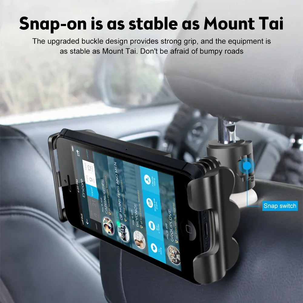 Support de tablette de voiture pour appui-tête réglable, support arrière de siège de voiture pour iPad, support de téléphone portable, Clip, accessoire de voyage sur route pour enfants