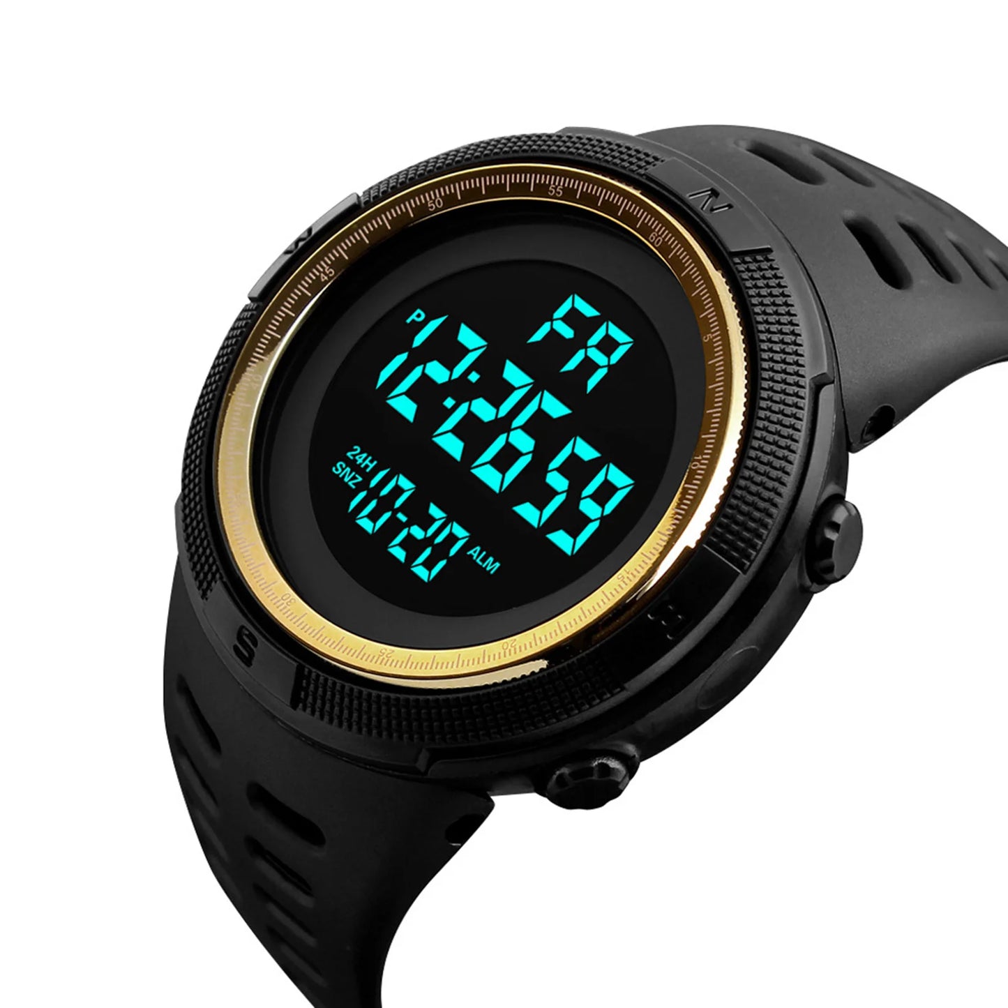 Reloj deportivo digital para hombre, impermeable, informal, luminoso, cronómetro, alarma, reloj militar sencillo para correr, escalar, pescar