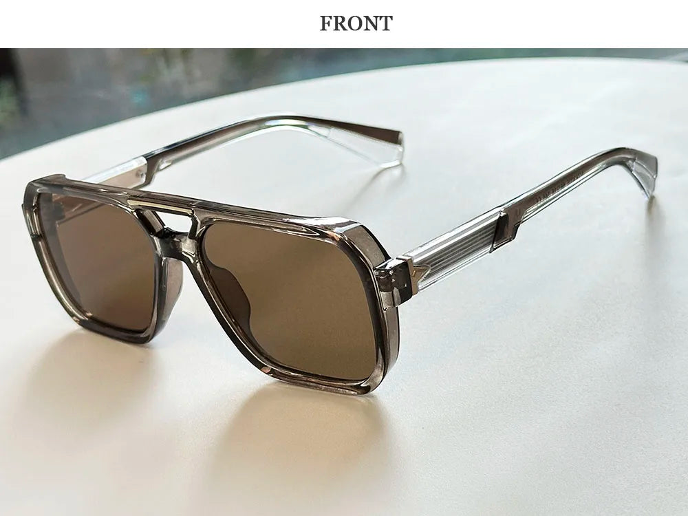 Lunettes de soleil carrées pour femmes à la mode — vintage, hommes, 2026