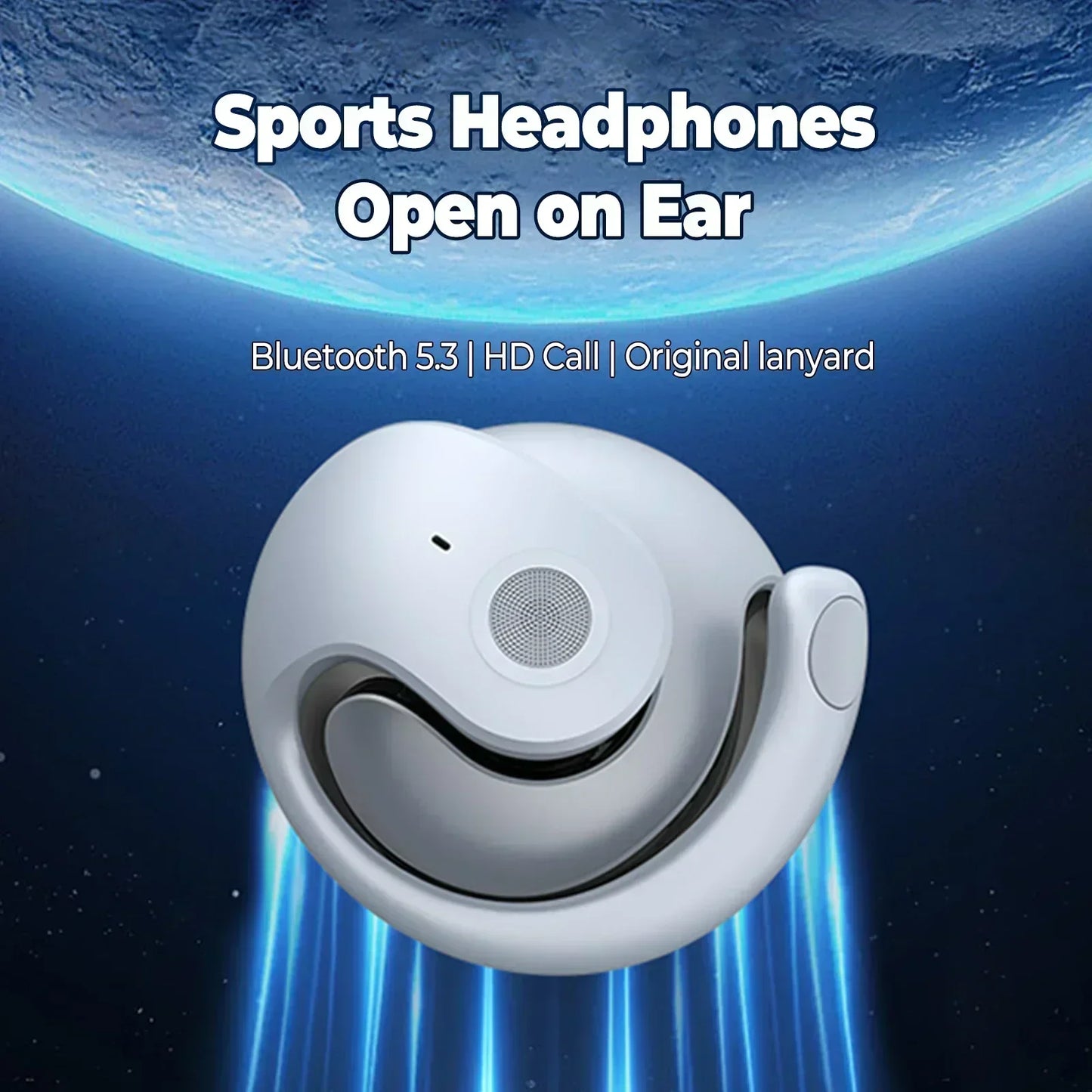 Auriculares inalámbricos Bluetooth, gancho de oreja cómodo, control táctil, con micrófono, auriculares para teléfono, juego