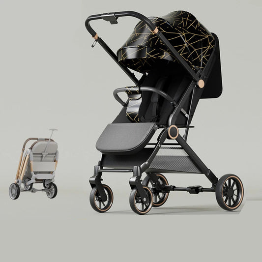 Poussette Bidirectionnelle Nouveau-Né Ultra-Légère — Pliante Roues Absorbant Chocs