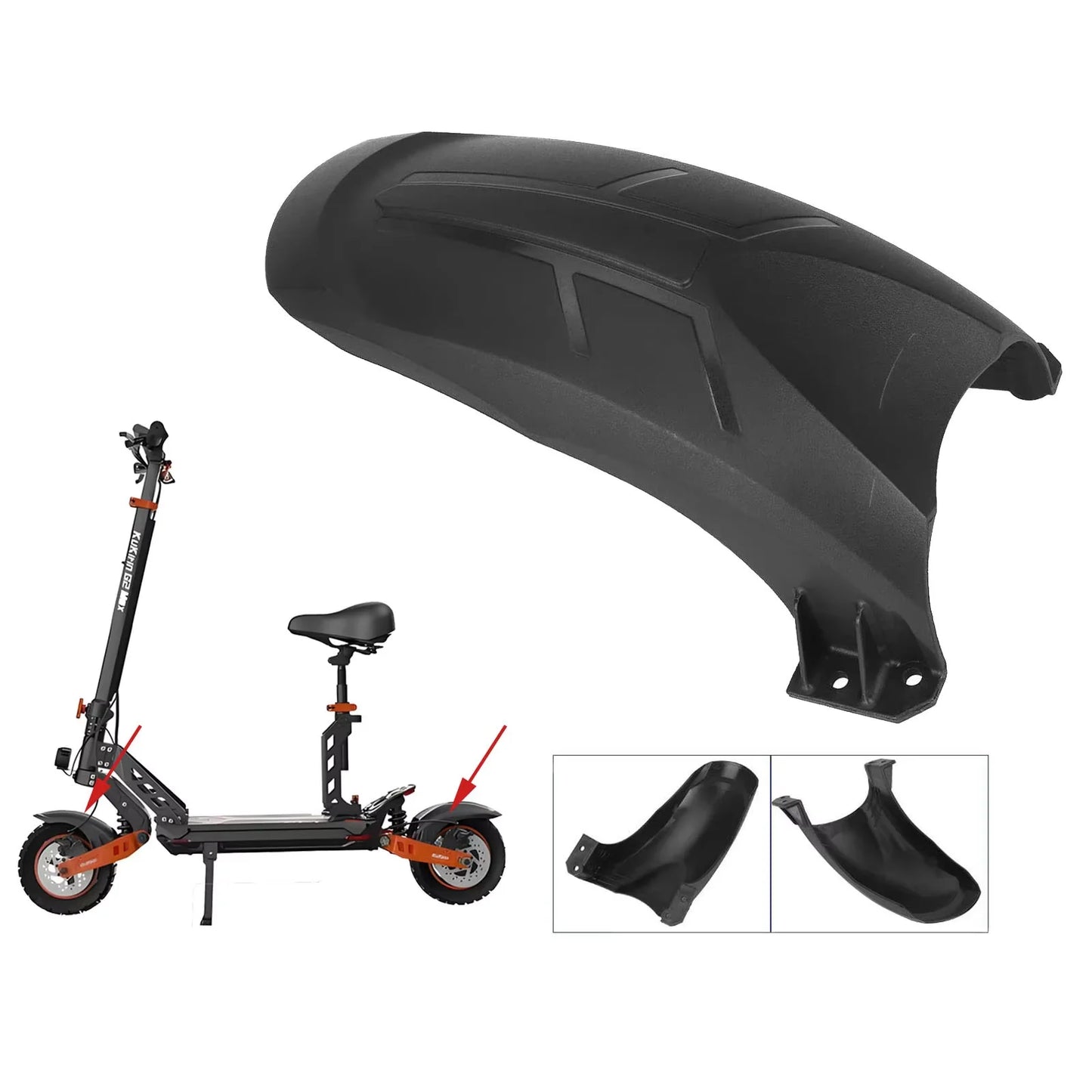 Guardabarros delantero/trasero, protección contra salpicaduras de agua, para patinete eléctrico Kukirin G2 Max, piezas de repuesto