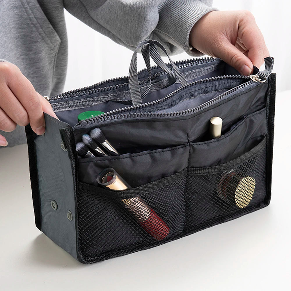 Sac Cosmétique Nylon Voyage Femme — Organisateur Maquillage Pliable Grande Capacité