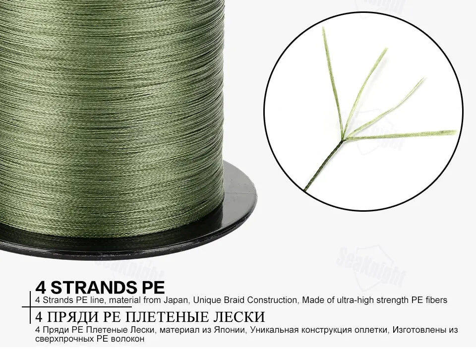 SeaKnight TriPoseidon Série 4 Brins Multifilament Ligne De Pêche 300M PE Ligne Tressée Lisse Carpe Pêche 15lb 20lb 25lb 30lb