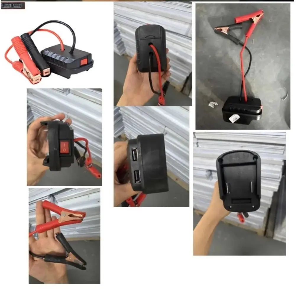 Lithium Battery Converter for Car, Charger Clip, Auto Starter for Makita Booster, Cable Adapter, Emergency Power DIY Tools