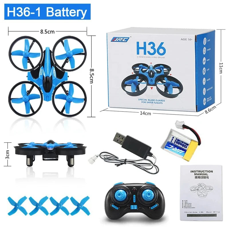 H36 Mini Drone de 6 ejes sin cabeza FPV Drones de bolsillo con control remoto Helicóptero avión RC Dron cuadricóptero Juguetes regalo de Navidad para niños
