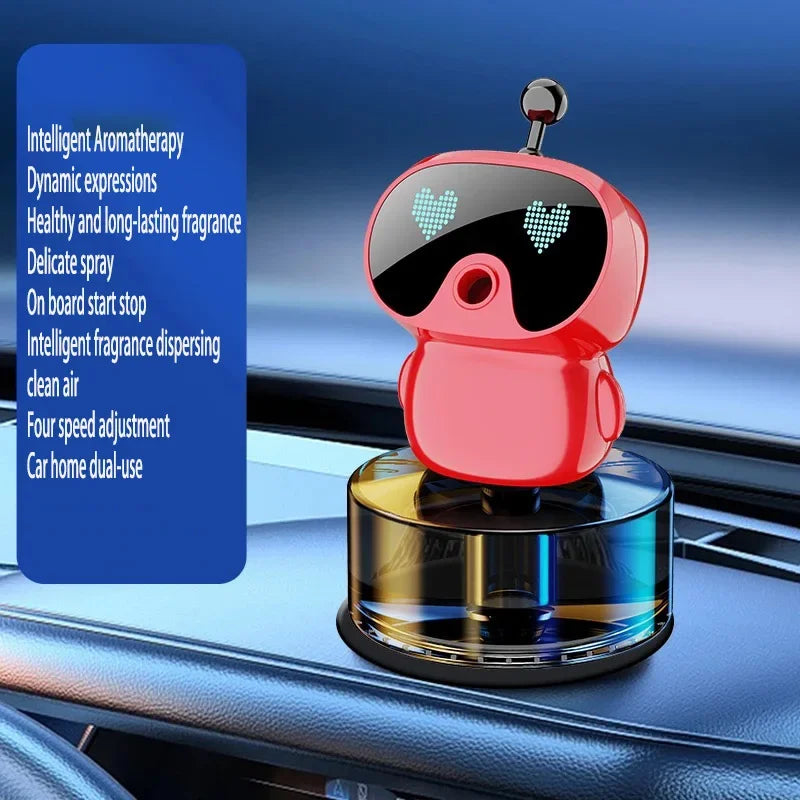 Désodorisant de voiture Intelligent diffuseur d'arôme de voiture Rechargeable AI yeux intelligents 4 niveaux de diffuseur de voiture Intelligent réglable cadeau