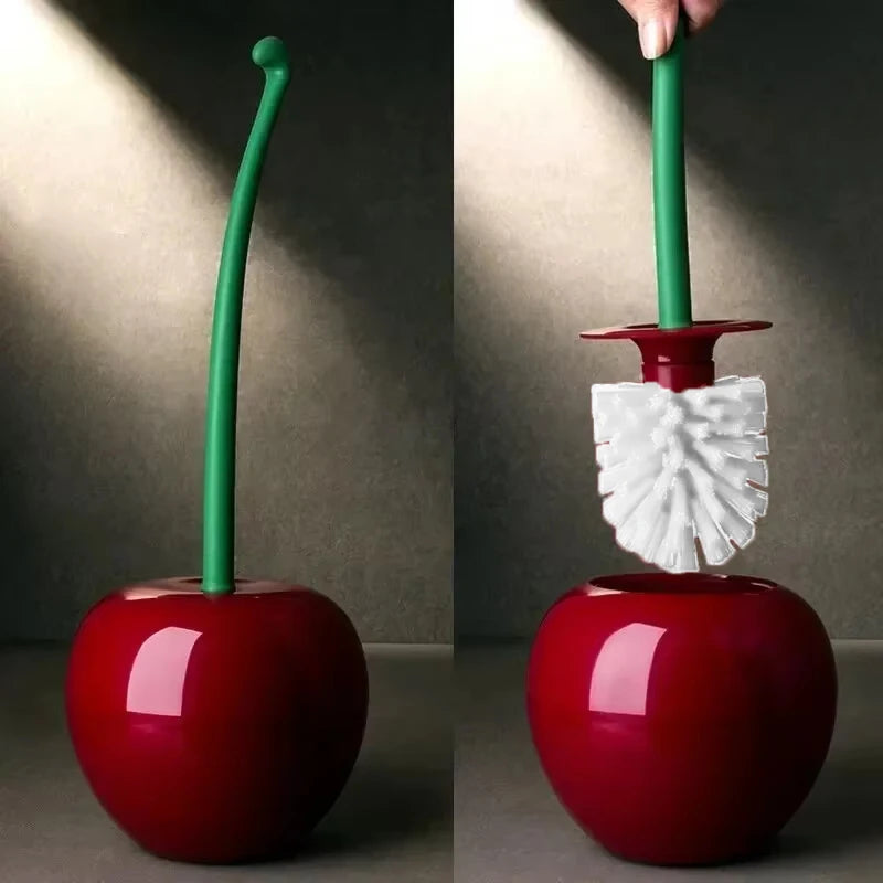 Juego de escobillero rojo, creativo y encantador, sin forma, accesorios de baño, 1 pieza