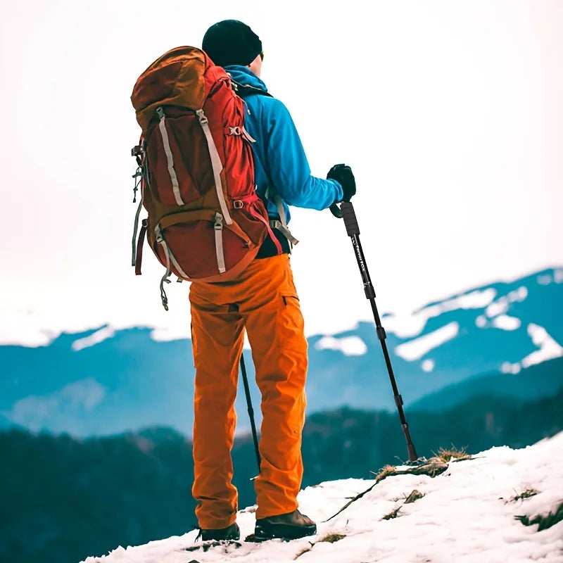 Canne de trekking extérieure légère avec quatre hauteurs réglables et poignée antidérapante, essentielle pour la randonnée