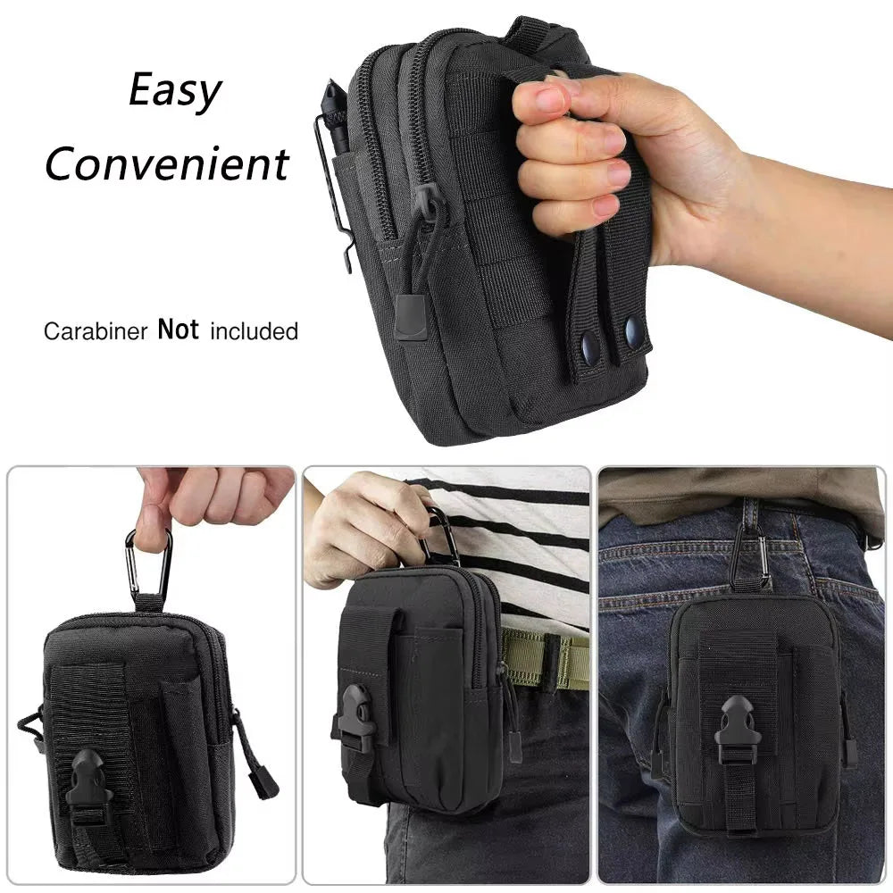 Sac de taille tactique pour hommes, sac Molle de chasse en plein air, Pack EDC multifonction, Sport, randonnée, chasse, outils de travail, pochette pour téléphone portable