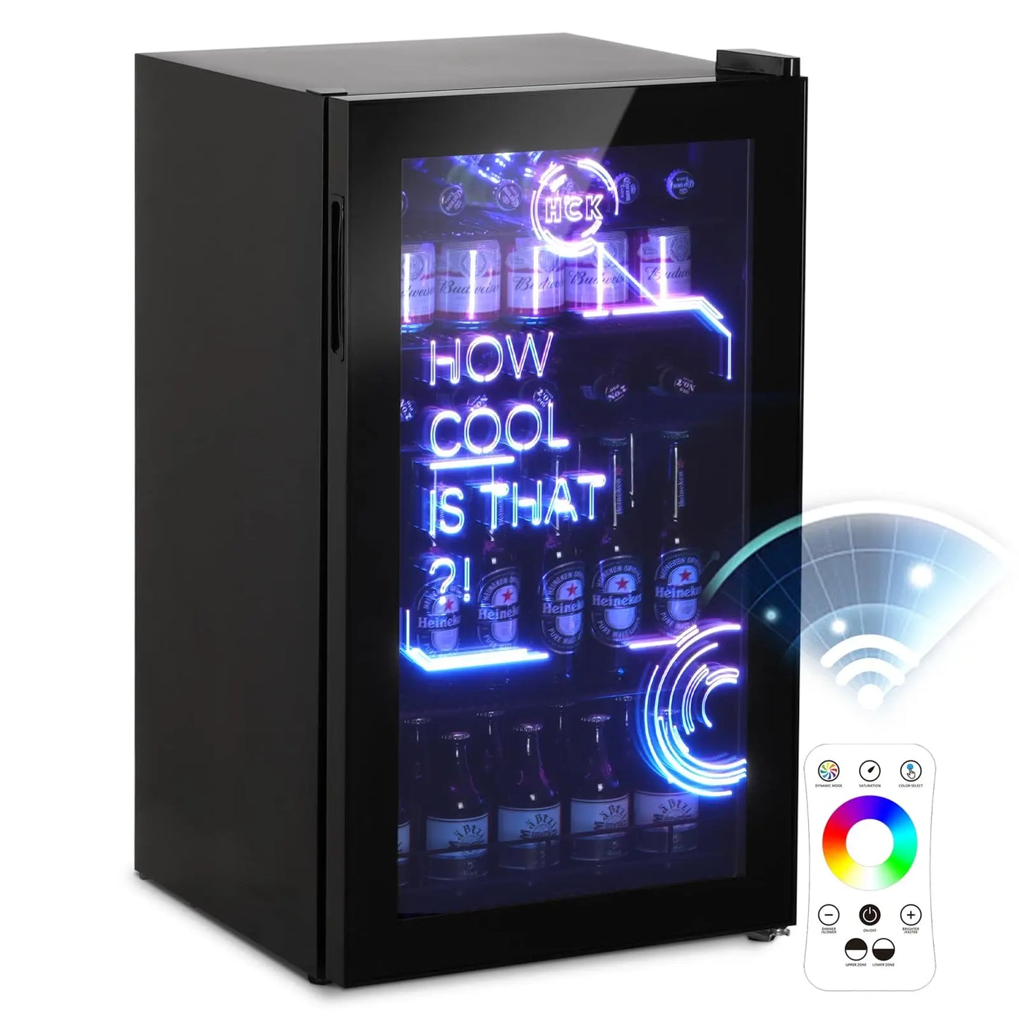 Mini frigo silencieux 48L — 0-15°C, porte vitrée transparente, mini bar, cuisine, noir