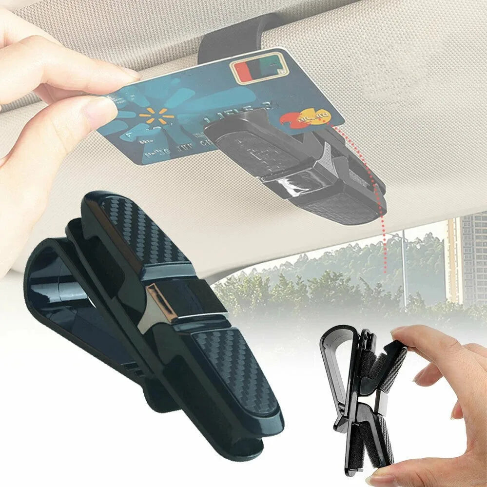 Étui à lunettes de voiture universel, pare-soleil de voiture, porte-lunettes, Clip pour carte, porte-billet, accessoires d'intérieur automobile