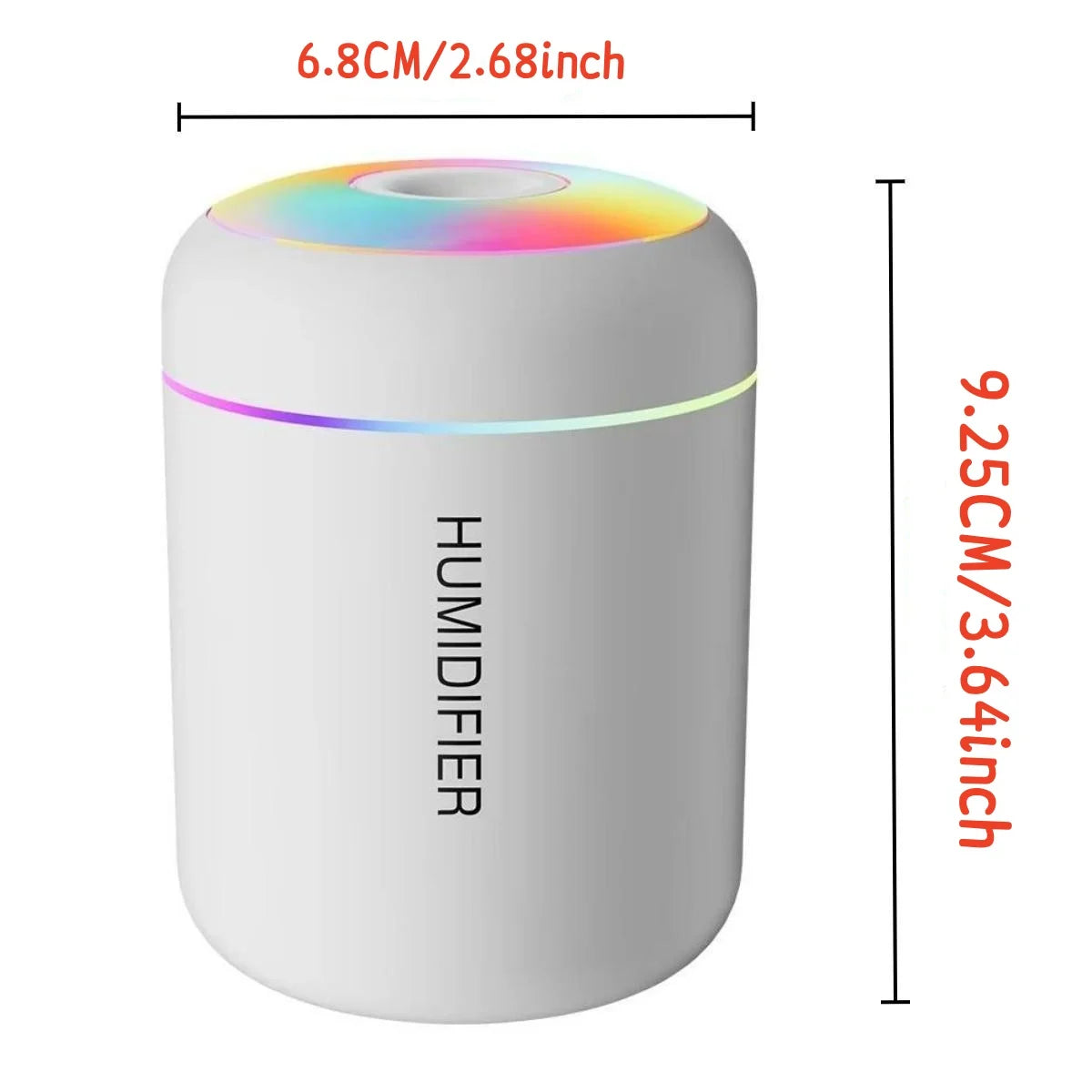 180ML USB Electric Mini Air Humidifier, Aroma Diffuser, Essential Oil Purifier, Aromatherapy Mist Maker with Lights for Car, Home, Bedroom