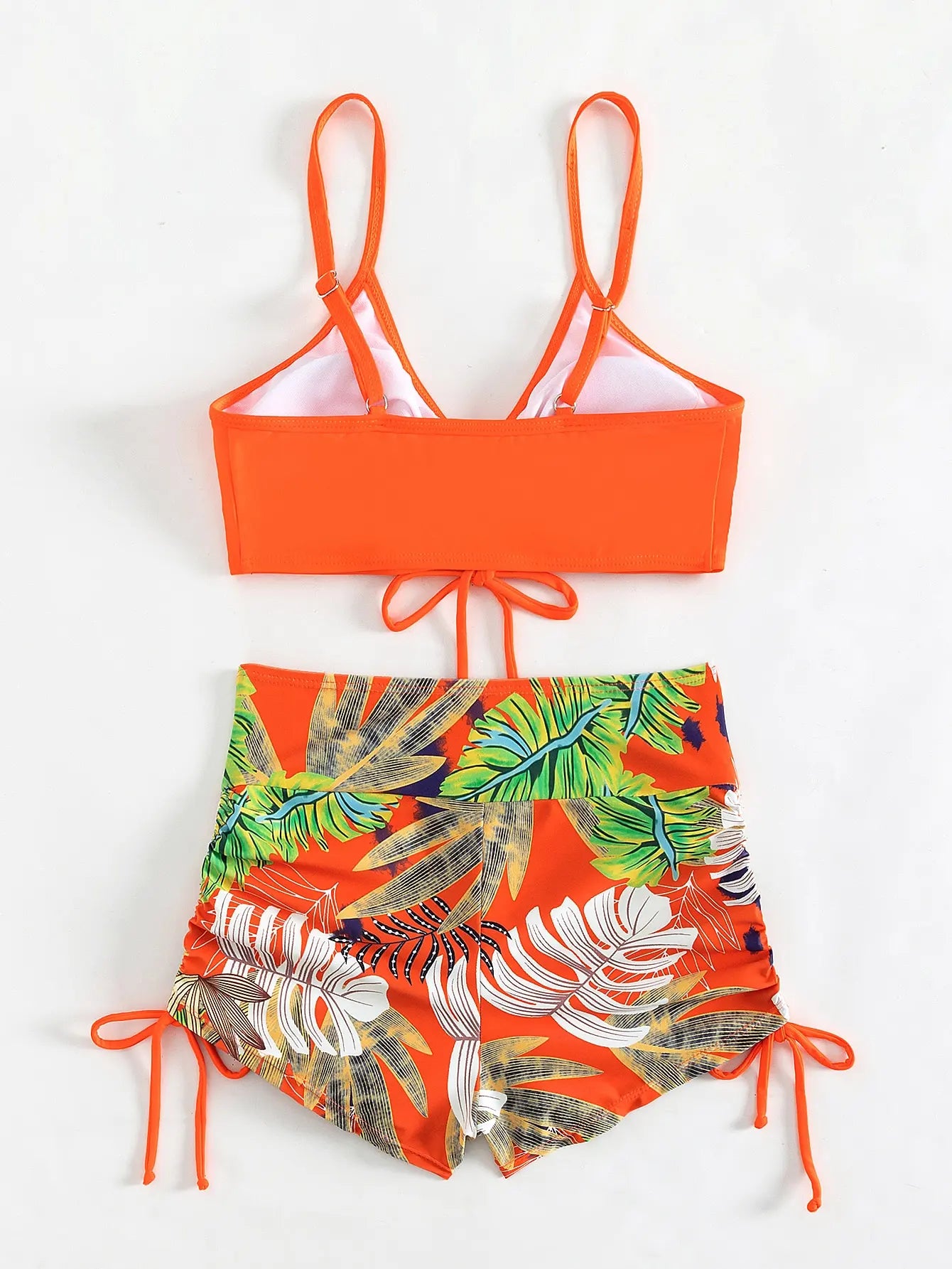 Maillots de bain femme 2026 : Bikinis short à cordon de serrage devant, taille haute, pour la natation et la plage