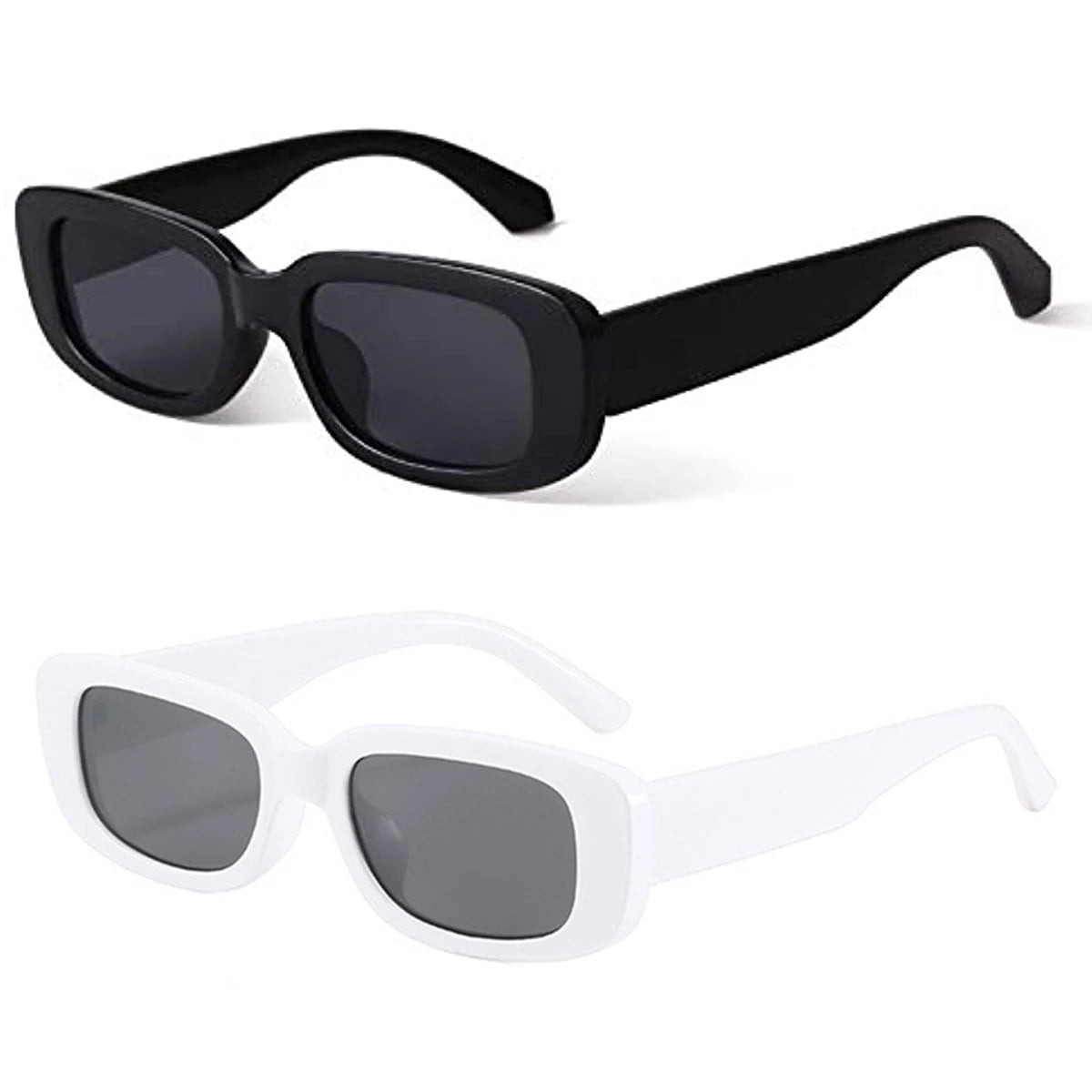 Lunettes de soleil carrées rétro vintage — petites, rectangulaires, voyage, femme