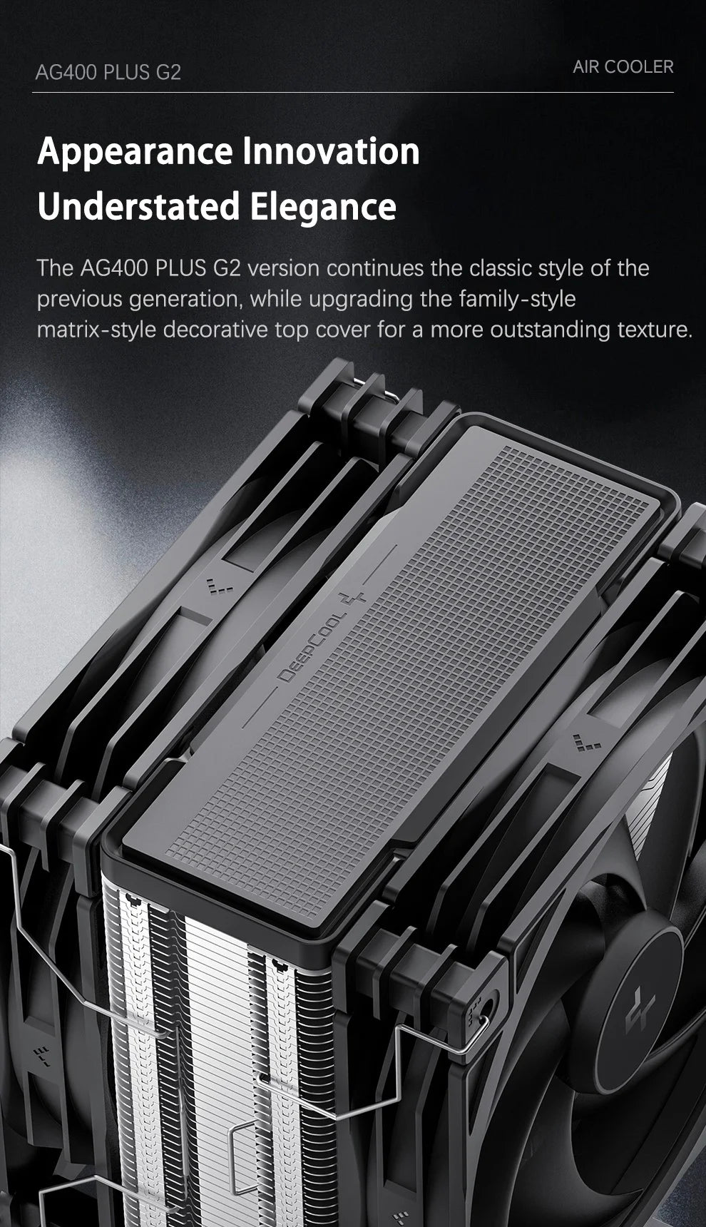 DEEPCOOL AG400 4 caloducs double ventilateur CPU radiateur de refroidissement par Air 2000 tr/min ventilateur de refroidissement de bureau pour Intel LGA1700 1200 115X AMD AM4