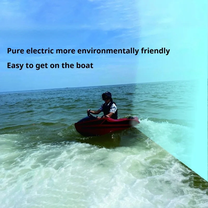 Mini bateau hydrojet 15KW, vitesse de 50 km/h et autonomie de 90 minutes, bateau à batterie détachable de 55 kg pour la pêche, le sauvetage et la course