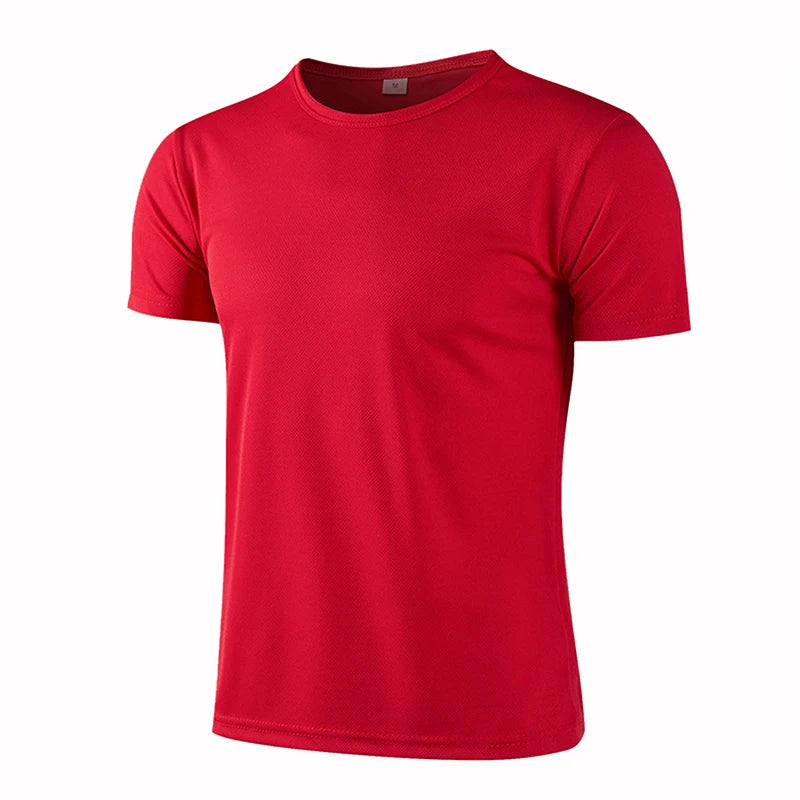 Camisetas de deporte de manga corta de secado rápido para hombre y mujer, camisetas de gimnasia, fitness, entrenamiento, correr, camisetas deportivas transpirables para adolescentes